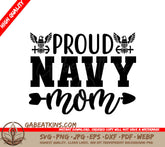 Proud Navy Mom SVG Design SVG