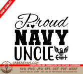 Proud Navy Uncle SVG Design SVG