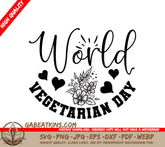 World Vegetarian Day Flower SVG SVG