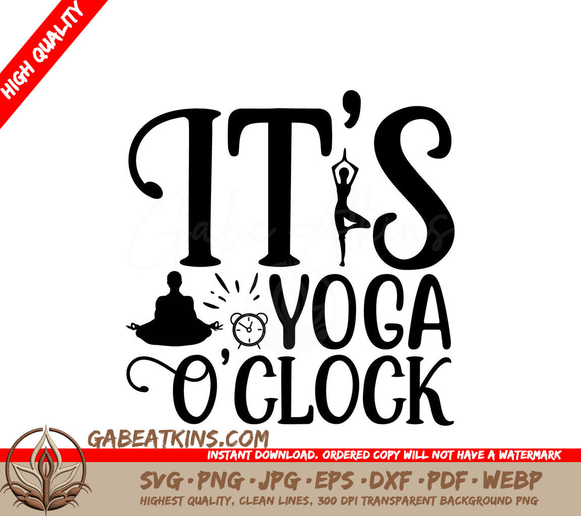 Yoga OClock SVG Design SVG