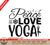 Peace Love Yoga SVG Design SVG