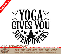 Yoga Superpowers SVG Design SVG