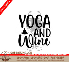 Yoga Wine Glass SVG SVG