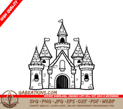 Castle with Flags SVG - The Dark Crusade SVG