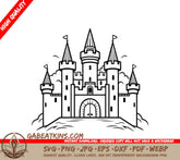 Castle with Flags SVG - The Last Expedition Treasure Quest SVG