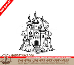 Castle on Hill SVG - Avalon Chronicles Lost World SVG