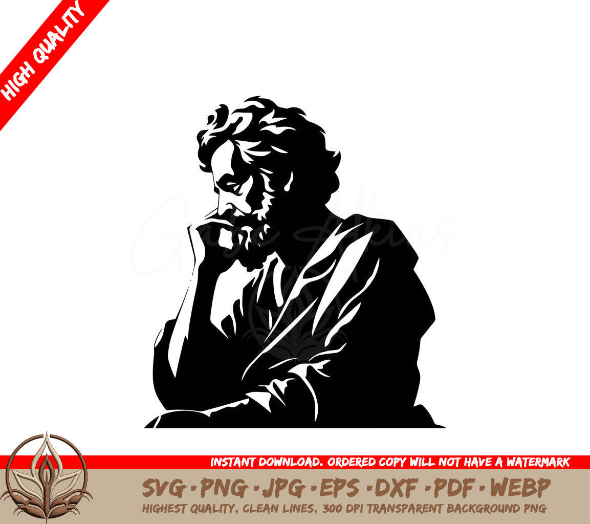 Thinking Philosopher - Digital Design in Multiple File Formats