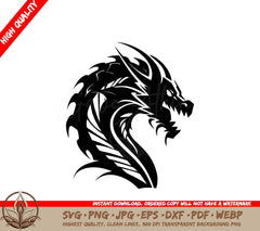 Thunder Dragon Digital Design in SVG, PNG, JPG, AI, PDF, DXF, EPS and WebP Formats