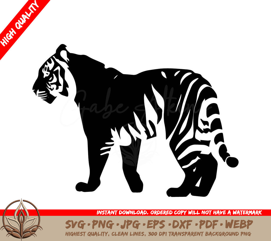 Tiger Digital Design File (SVG, PNG, JPG, AI, PDF, DXF, EPS, WebP)