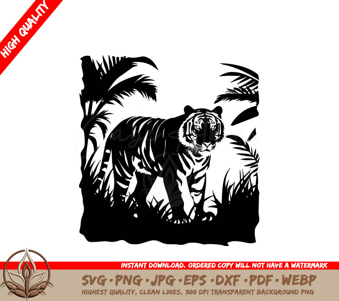 Tiger Prowess Digital Design File in SVG, PNG, JPG, AI, PDF, DXF, EPS and WebP Formats