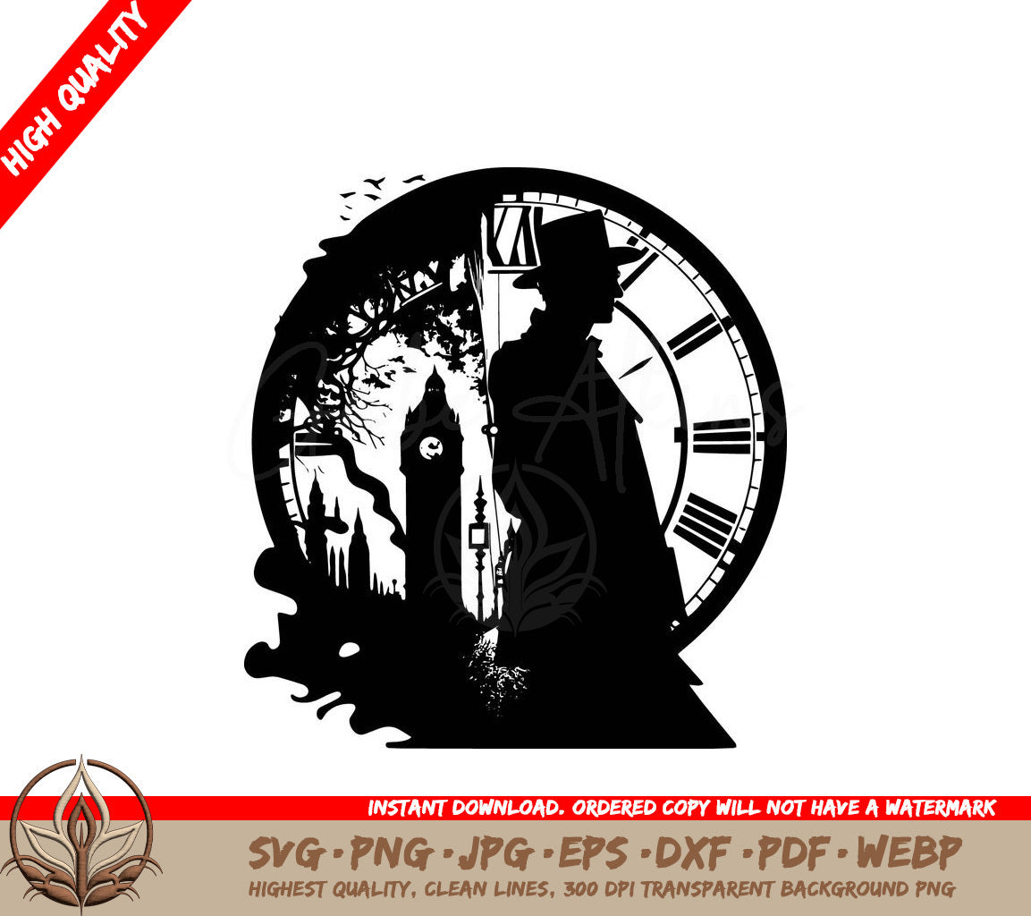 Time Travel Digital Design Files (SVG, PNG, JPG, AI, PDF, DXF, EPS, WebP)