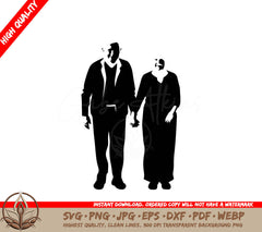 Together Through Time Digital Design File (SVG, PNG, JPG, AI, PDF, DXF, EPS, WebP)