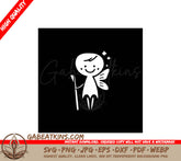 Smiling Tooth Fairy SVG - Toothbrush Design Design for T-shirts SVG