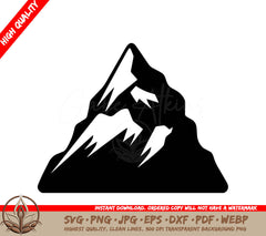 Towering Summit Digital Design File in SVG, PNG, JPG, AI, PDF, DXF, EPS and WebP Formats