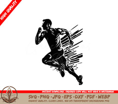 Track and Field Runner - Digital Design in Multiple File Formats