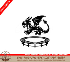 Trampoline Dragon Fun SVG