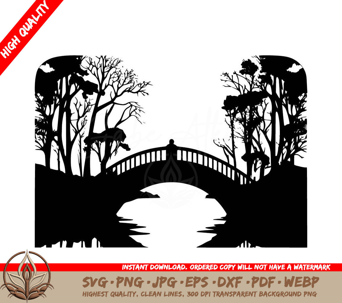 Tranquil Walkway Digital Design File (SVG, PNG, JPG, AI, PDF, DXF, EPS, WebP)