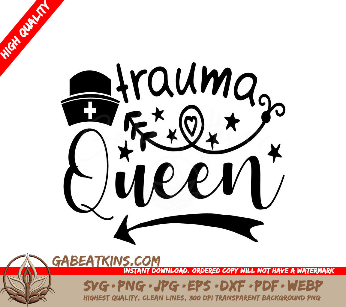 Trauma Queen SVG Design SVG