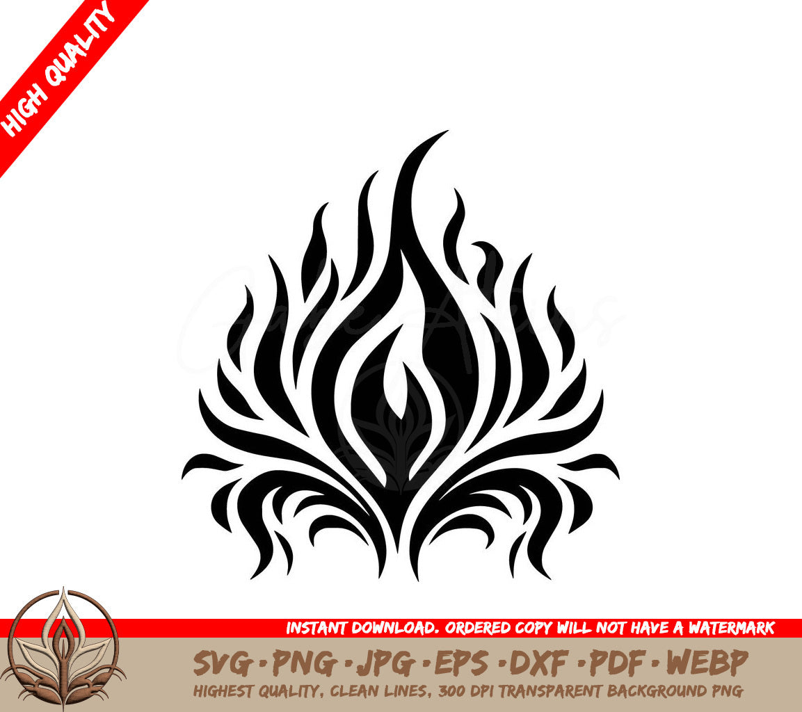 Tribal Blaze Digital Design File (SVG, PNG, JPG, AI, PDF, DXF, EPS, WebP)