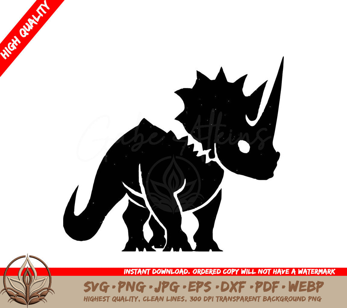 Triceratops - Digital Design in 8 Formats (SVG, PNG, JPG, AI, PDF, DXF, EPS, WebP)
