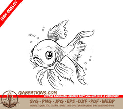 A Fish With Bubbles Around It SVG - Tropical Fishy SVG