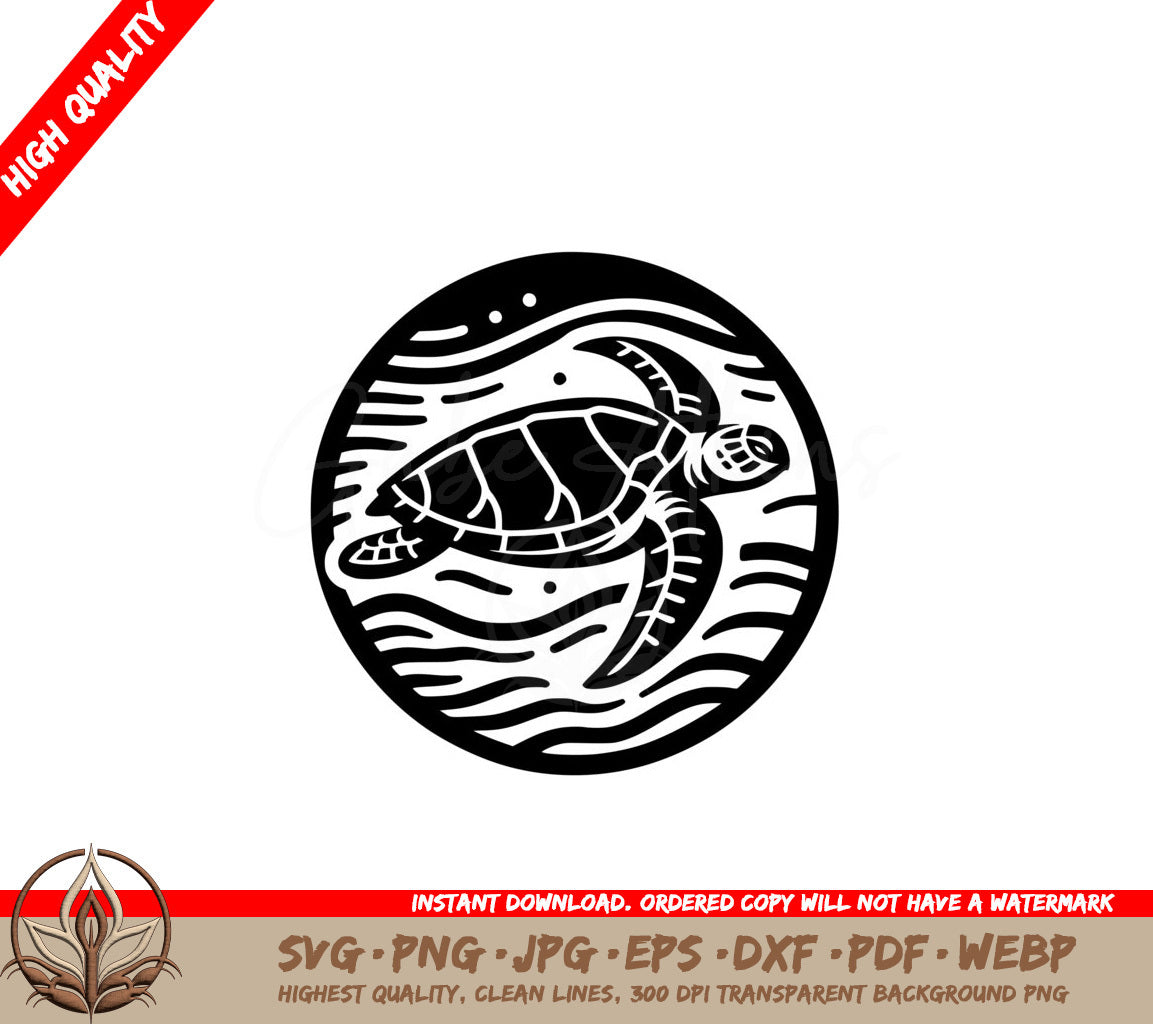 Turtle Voyage SVG Cut File  Digital Download