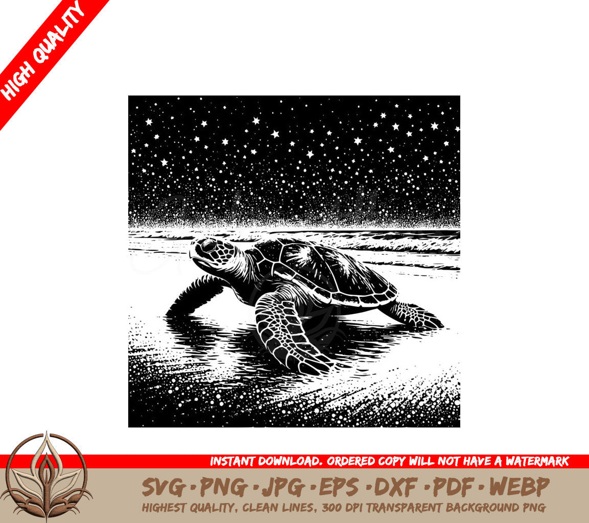 Turtles Starlight Voyage SVG PNG JPG AI PDF DXF EPS WebP - Digital Download