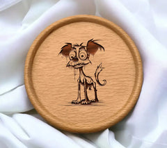 Sinister Zombie Dog SVG - Cartoon Canine Emblem SVG