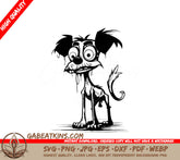 Sinister Zombie Dog SVG -  Cartoon Canine Emblem SVG