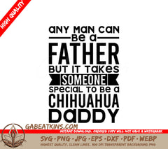 Chihuahua Daddy SVG - Typography T-Shirt Design SVG