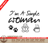 Gingerbread Man & Coffee SVG - Simple Woman Design SVG
