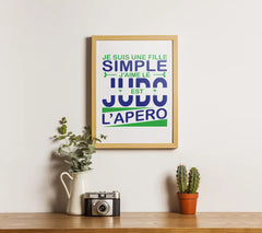 Je Suis Une Fille Simple JAime Le Judo Est LApero SVG - Typography T-Shirt Design SVG