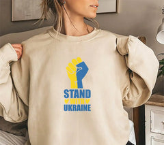 Stand With Ukraine Fist SVG - Blue & Yellow SVG