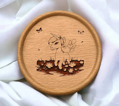 Unicorn with Butterflies SVG - Meadow Flower Vector Illustration SVG