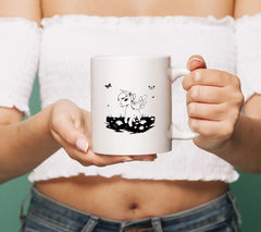 Unicorn with Butterflies SVG - Meadow Flower Vector Illustration SVG