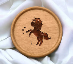 Unicorn Silhouette SVG - Standing on Hind Legs SVG