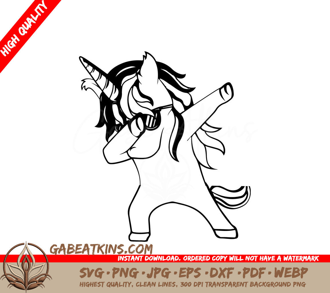 Unicorn Sunglasses SVG Design SVG