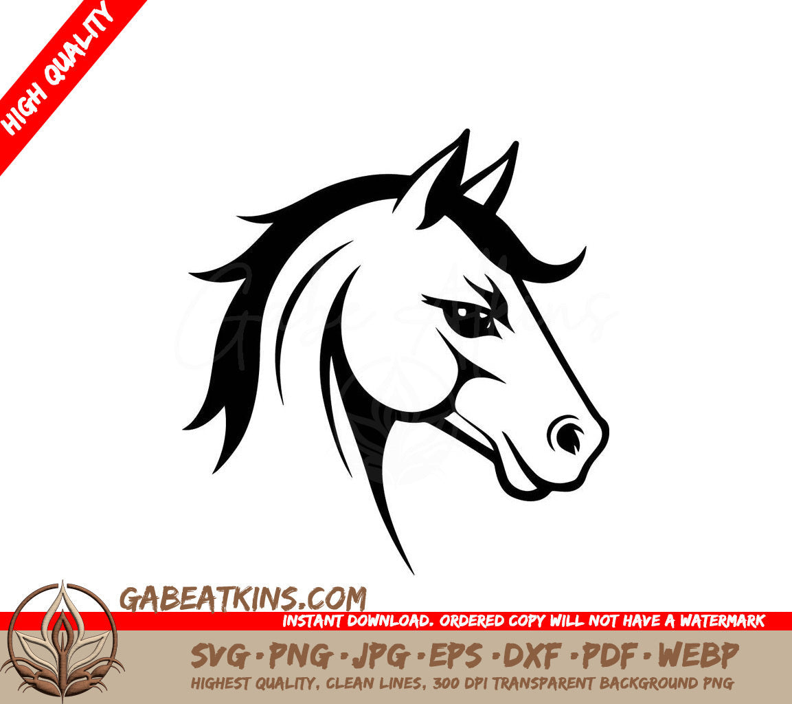 A Horses Head SVG - Unique Horse Logo Concept Vector Illustration SVG