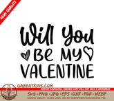 Will You Be My Valentine SVG - Heart Design SVG