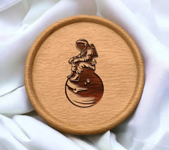 Astronaut on the Moon SVG - Vector Fantasy Illustration SVG