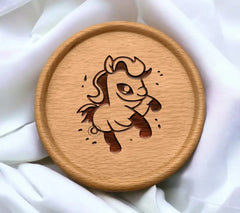 Cute  Winged Pony SVG - Cartoon Horse Running Vector Illustration SVG