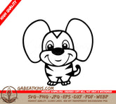 Smiling  Dog SVG - Vector Cartoon Illustration SVG
