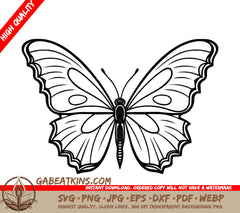Vibrant Butterfly SVG -  A Butterfly On A White Background