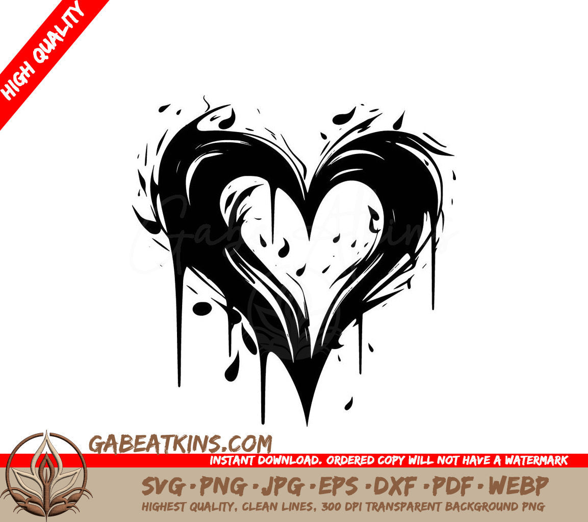 A Heart On A White Background SVG - Vibrant Love SVG