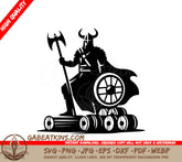 Viking Warrior Silhouette SVG - Drawing SVG