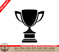 Vintage Style Trophy Digital Design File (SVG, PNG, JPG, AI, PDF, DXF, EPS, WebP)