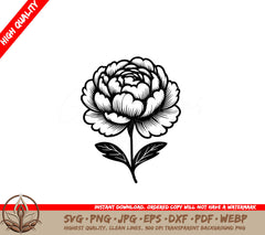 Vivid Peony SVG