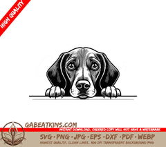 Vizsla Peeking Over Wall SVG SVG