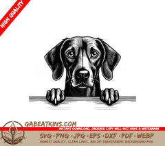 Vizsla Dog Peeking Over Table - SVG SVG