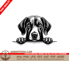 Vizsla Dog Tabletop SVG - Paw Print Design SVG